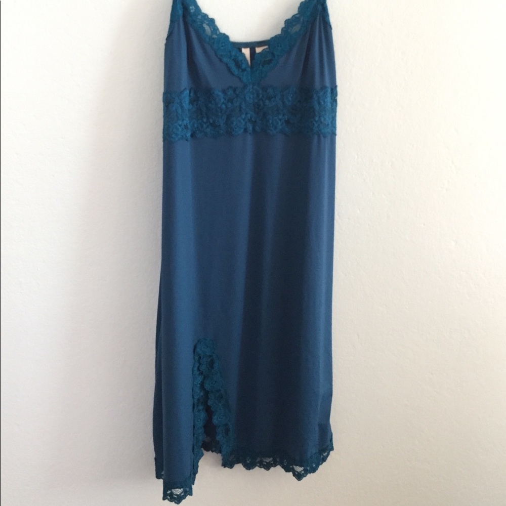 Anthropologie teal slip